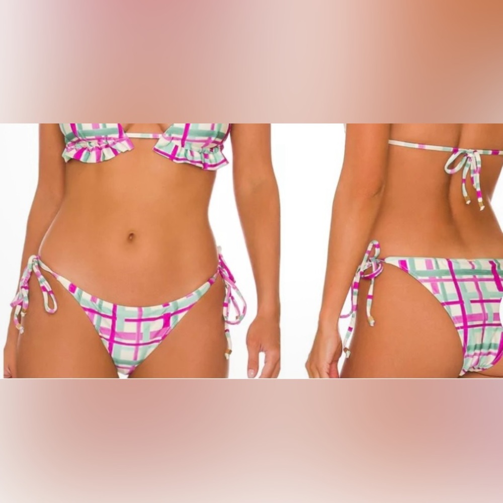 NWT 🆕 PatBo Riviera string bikini bottom in sea green XS